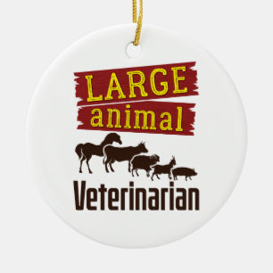 Large Animal Veterinarian Ceramic Ornament