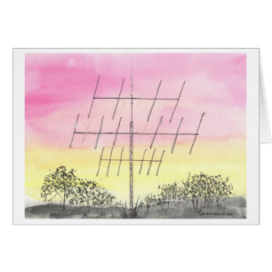 Large Antenna At Sunset