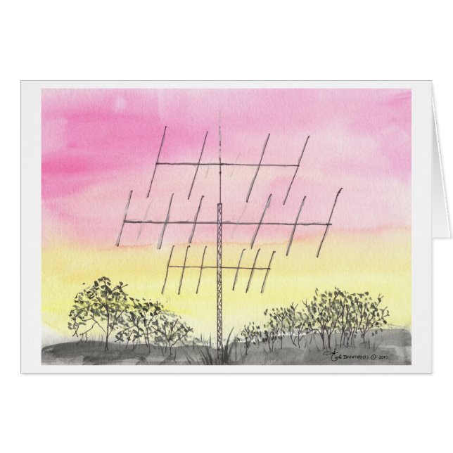 Large Antenna At Sunset (Front Horizontal)