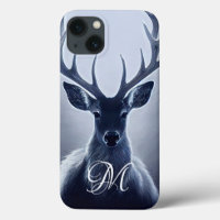 Large Antler Stag Deer with Monogram Case-Mate iPh