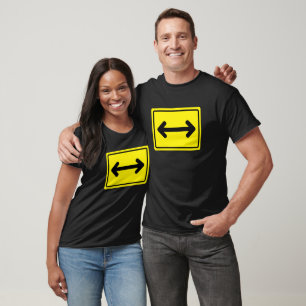 Large Arrow Two Direction Sign T-Shirt