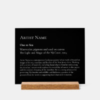 Large Art Gallery Art Exhibit Plaques
