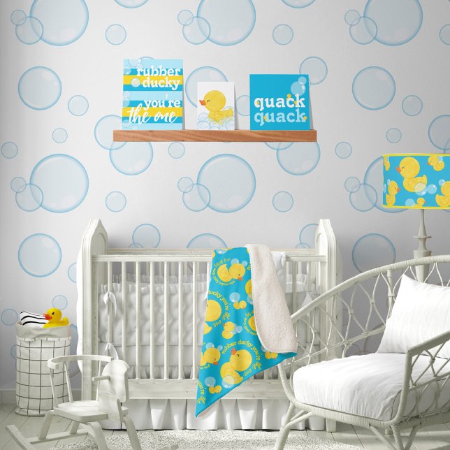 Large Baby Blue Translucent Bubbles Wallpaper (Large Bubble Wallpaper - Perfect for Kids Bedroom, Nursery or Bathroom !)