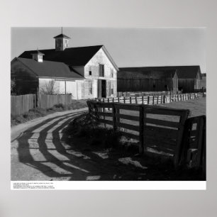 Large Barn and Road, March 1962 Poster
