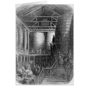 Large barrels in a brewery