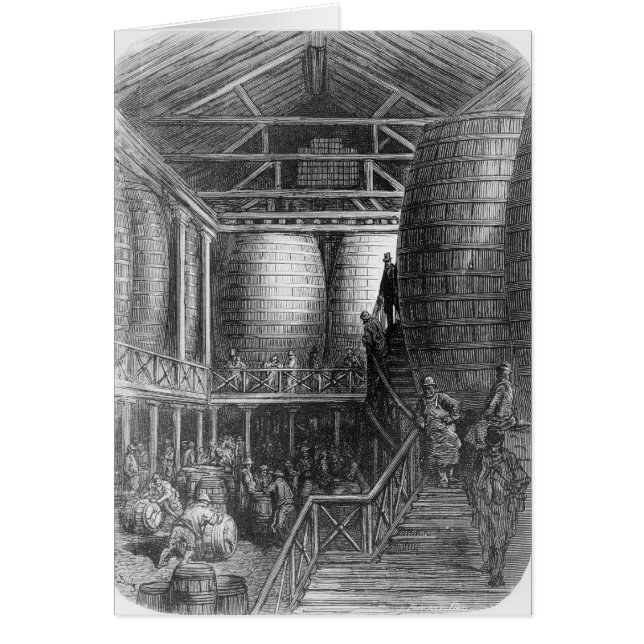 Large barrels in a brewery (Front)