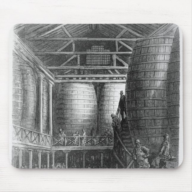 Large barrels in a brewery mouse pad (Front)