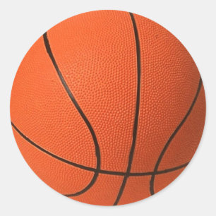 Large Basketball Design Classic Round Sticker