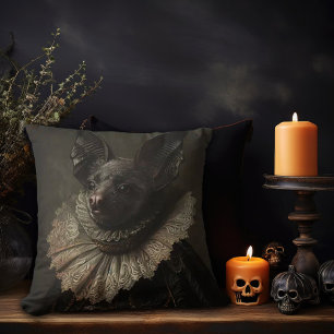 Large Bat in Baroque Clothing Cushion