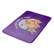 LARGE BATH MAT - PURPLE WITH 2025 LOGO