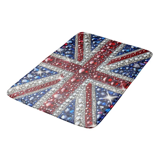 Large bath mat with British Colours (Angled)