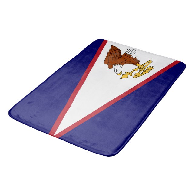 Large bath mat with flag of American Samoa, USA (Angled)