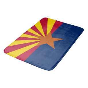 Large bath mat with flag of Arizona, USA