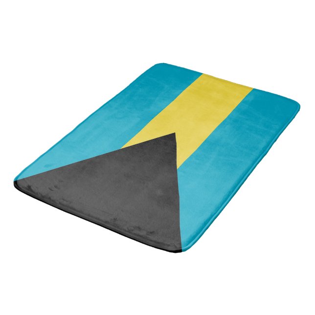 Large bath mat with flag of Bahamas (Angled)