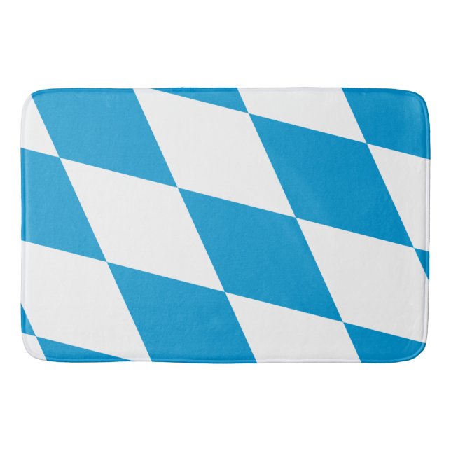 Large bath mat with flag of Bavaria, Germany (Front)
