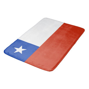 Large bath mat with flag of Chile