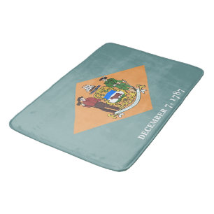 Large bath mat with flag of Delaware, USA