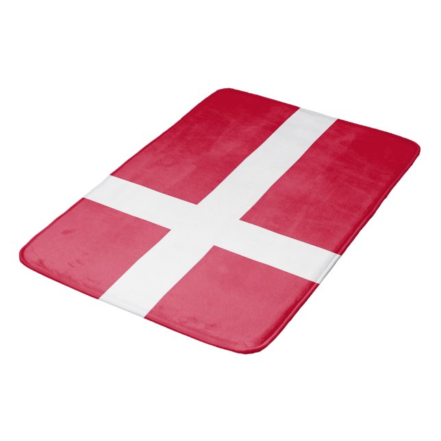Large bath mat with flag of Denmark (Angled)