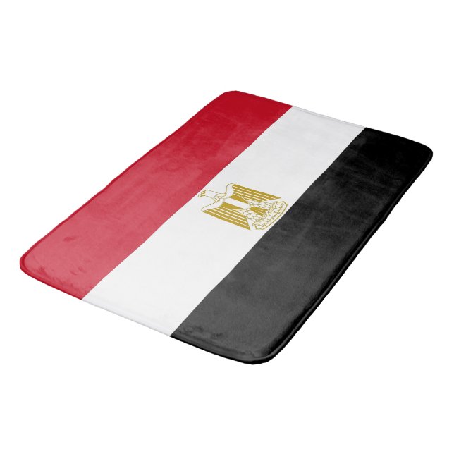 Large bath mat with flag of Egypt (Angled)