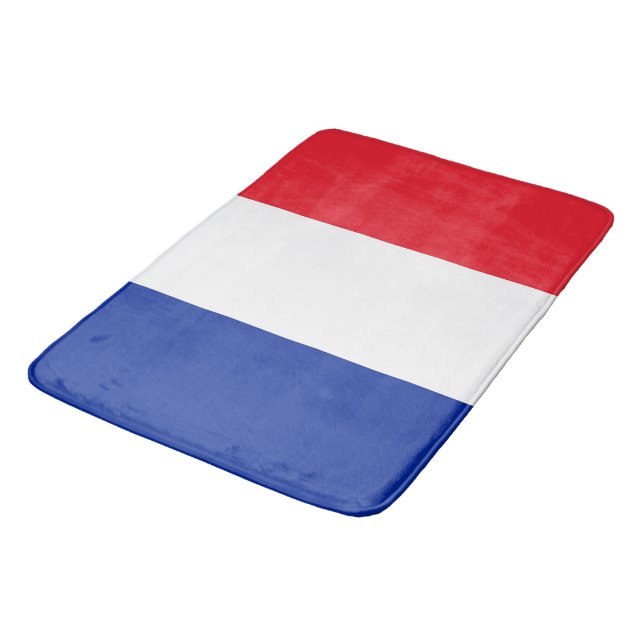Large bath mat with flag of France (Angled)