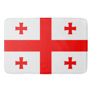 Large bath mat with flag of Georgia