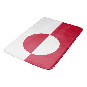 Large bath mat with flag of Greenland