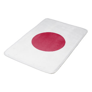 Large bath mat with flag of Japan