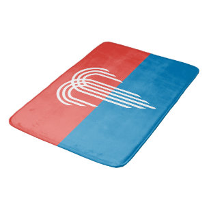 Large bath mat with flag of Kansas City