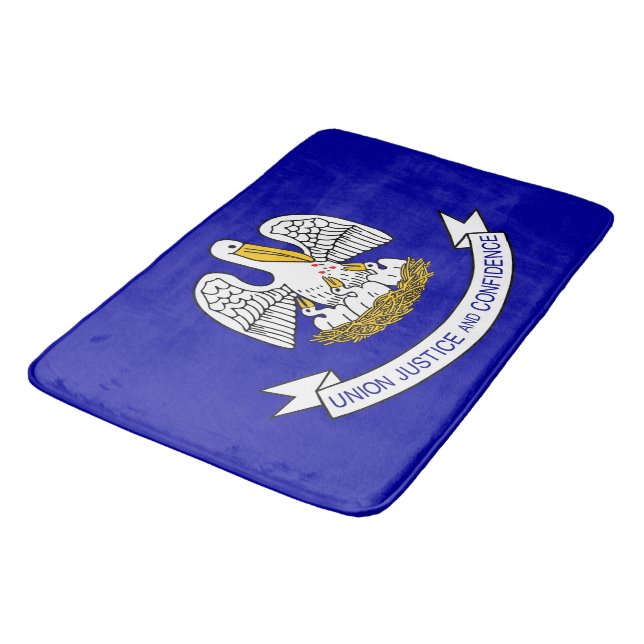 Large bath mat with flag of Louisiana, USA (Angled)