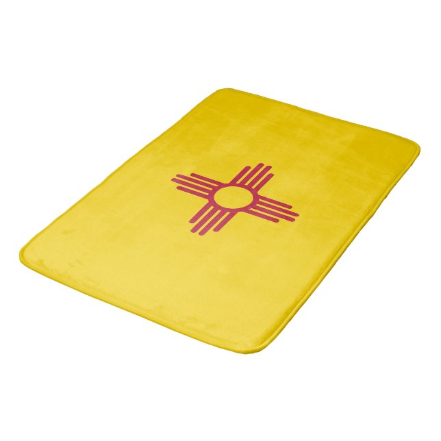 Large bath mat with flag of New Mexico, USA (Angled)