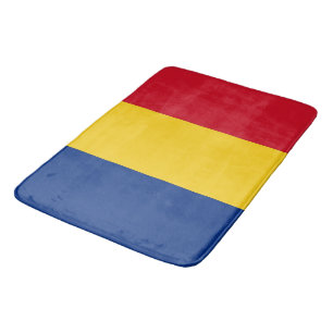 Large bath mat with flag of Romania