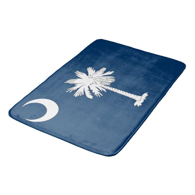 Large bath mat with flag of South Carolina, USA (Angled)