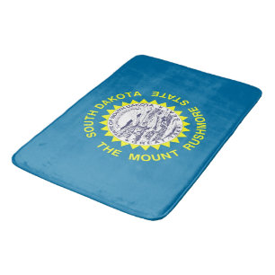 Large bath mat with flag of South Dakota, USA