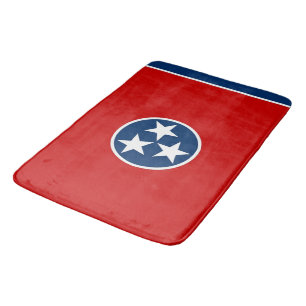 Large bath mat with flag of Tennessee, USA