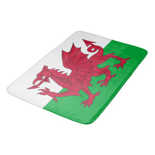 Large bath mat with flag of Wales