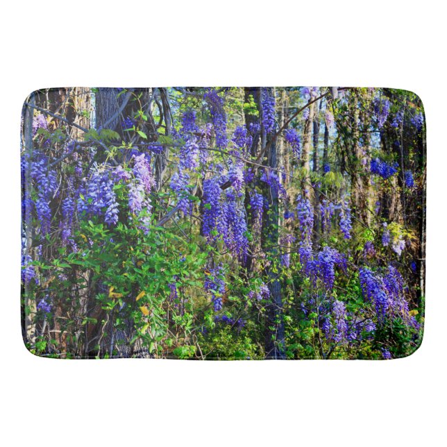Large Bath Mat with Wisteria Print (Front)