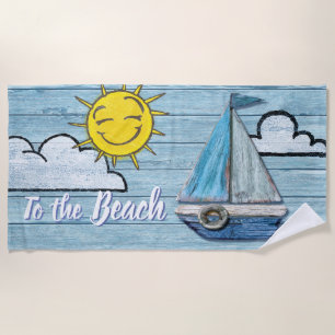 Large beach towel To the Beach