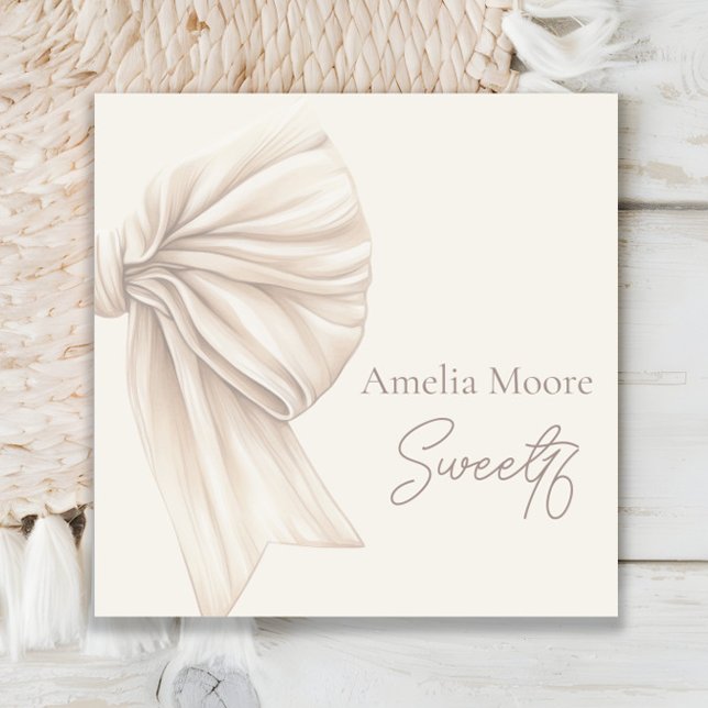 Large Beige Bow Boho Sweet 16  Napkin (Creator Uploaded)
