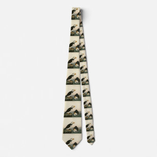 Large billed Puffin - Audubon's Birds of America Tie