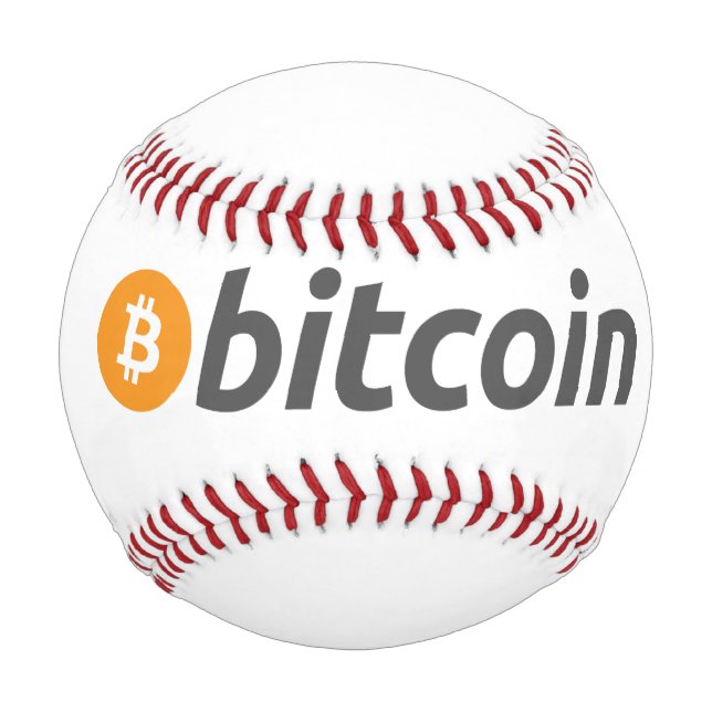 Large Bitcoin logo with orange Bitcoin symbol Baseball (Front)