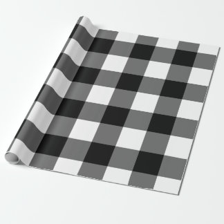 Large black and white gingham wrapping paper