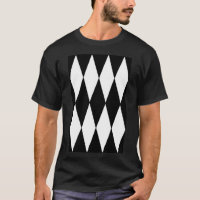 LARGE BLACK AND WHITE HARLEQUIN- DIAMOND- ARGYLE