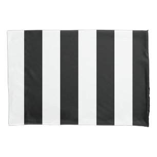 Large Black and White Stripes Pillowcase