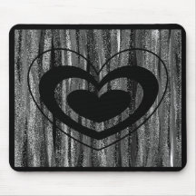 Large Black Heart with Gray and Black Background