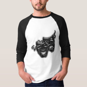 Large Black Masks Raglan T-shirt
