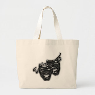 Large Black Masks Tote Bag