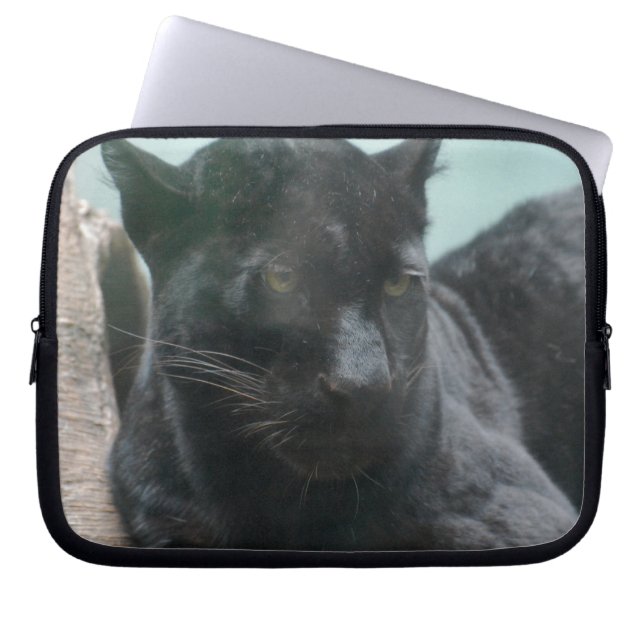 Large Black Panther Laptop Sleeve (Front)