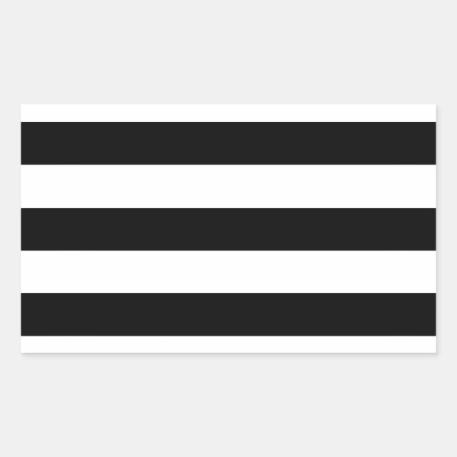 large black stripes rectangular sticker (Front)