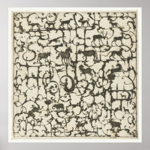 Large Blackwork print with animals