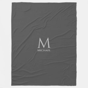 Large Blankets Monogram Elegant Modern Custom